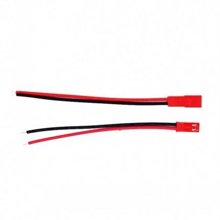 Coppia connettore BEC maschio con cavo + connettore BEC femmina con cavo,  Silicone 20AWG 10cm